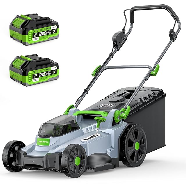 ETOOLAB 40V cordless lawnmower with a 42 cm deck and two battery packs