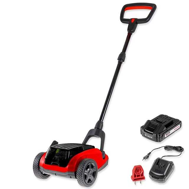 WALTER 20V cordless hand-pushed lawnmower with a swivelling handle