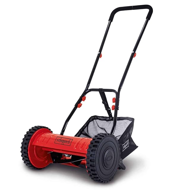 Scheppach SPM300 hand-pushed cylinder lawnmower with a 30 cm cutting width