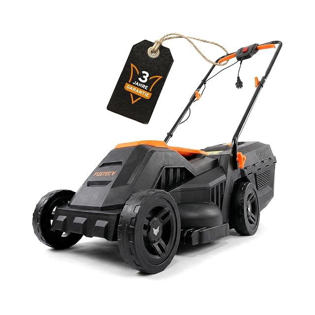 FUXTEC FX-RME33 corded electric lawnmower with a 33 cm cutting width