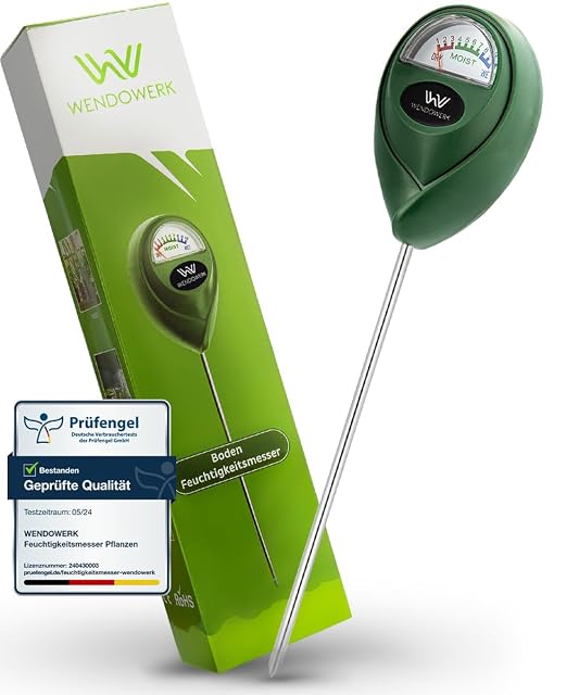Battery-free analogue soil moisture meter with long probe