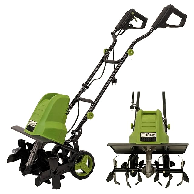 TRUTZHOLM electric tiller with a 45 cm working width and 24 steel blades